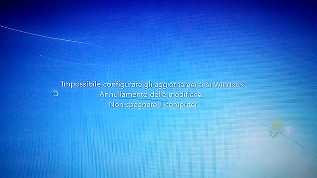 Problemi di aggiornamento windows