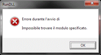 Rundll, 'impossibile trovare il modulo specificato'